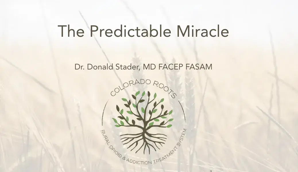 Colorado ROOTS Rural Addiction Care Keynote