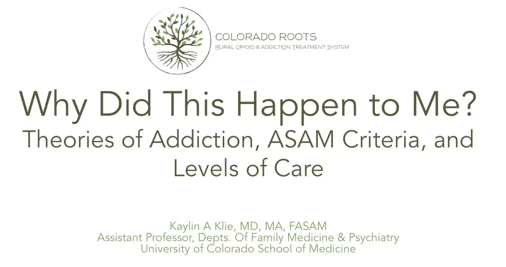 Substance Use Disorder 101, Understand Addiction as a Treatable Disease and the ASAM Levels of Care